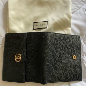 Gucci Leather french flap wallet authentic